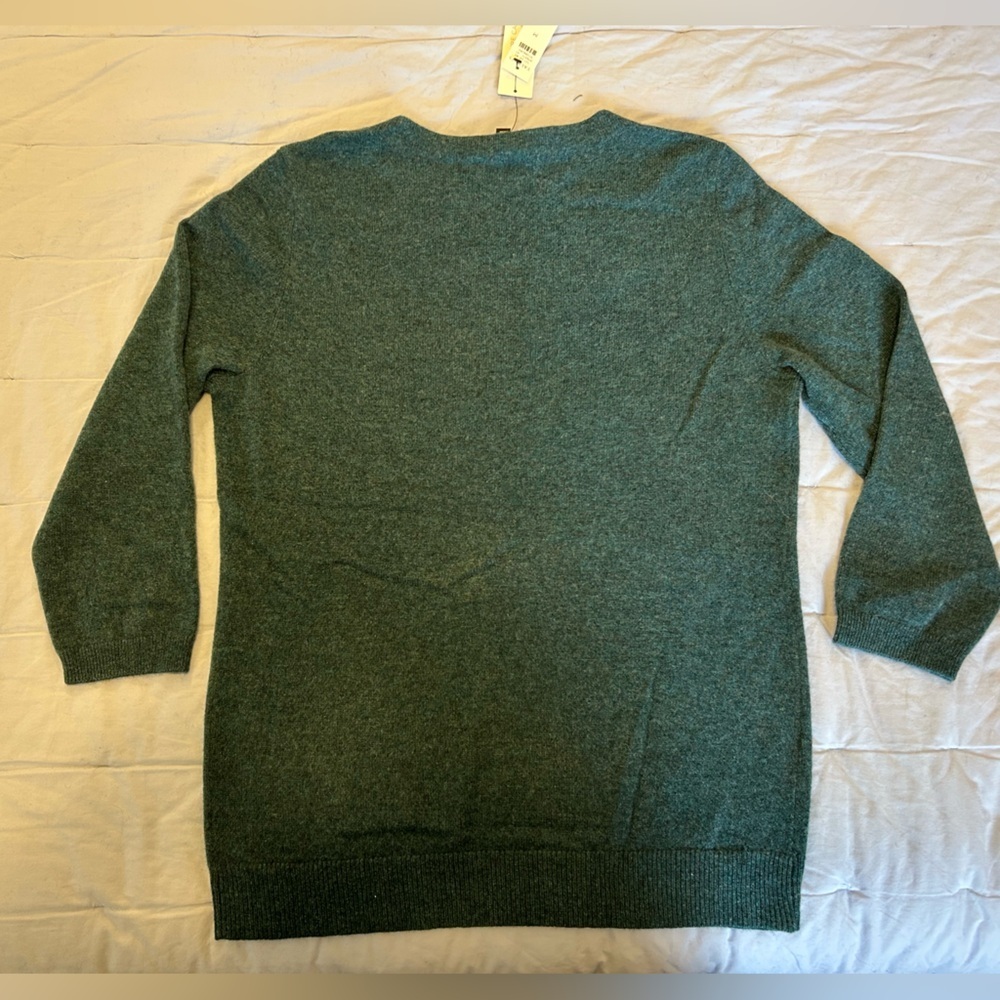 Talbots NWT Cashmere Lightweight Blue Green Sweater SZ M - Beautiful Quality!!! - Picture 3 of 6